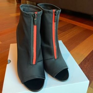 Aldo, open-toe, fabric booties! Brand-New!